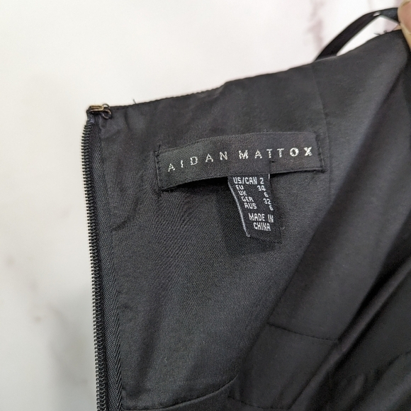 Aidan Mattox Dress Womens 2 Black Gown Formal Evening Tulle Tank Sleeveless Maxi - Picture 3 of 16